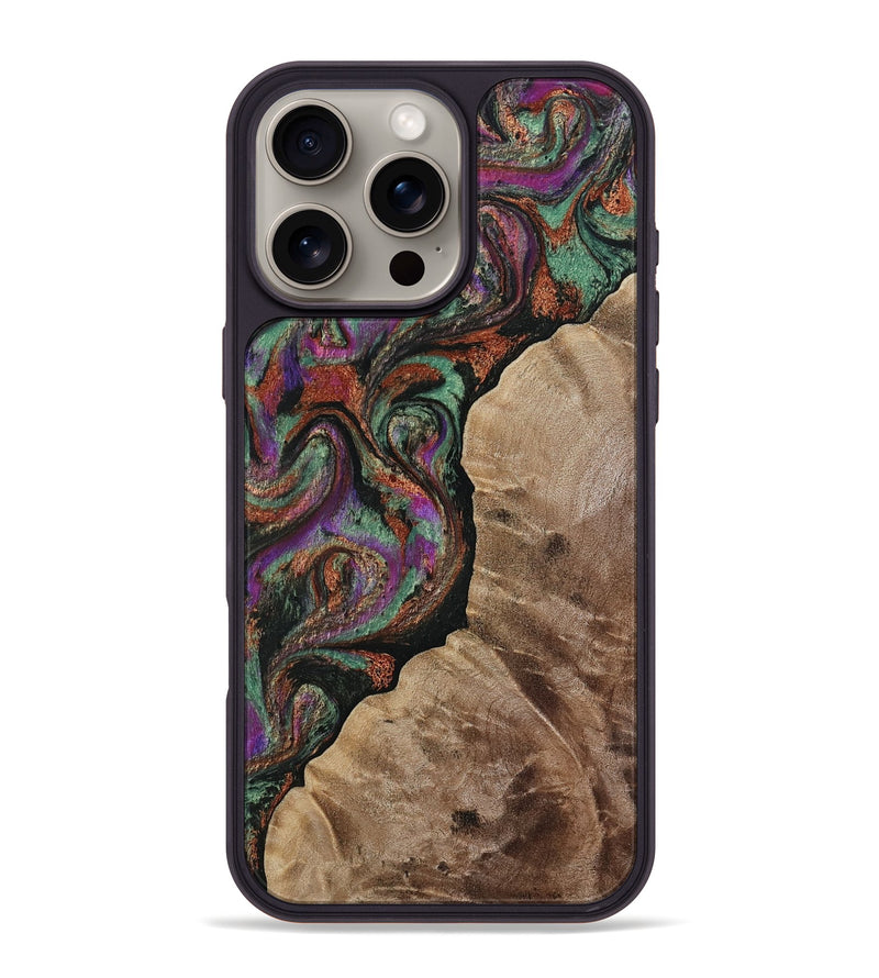 iPhone 16 Pro Max Wood Phone Case - Arminta (Green, 808501)