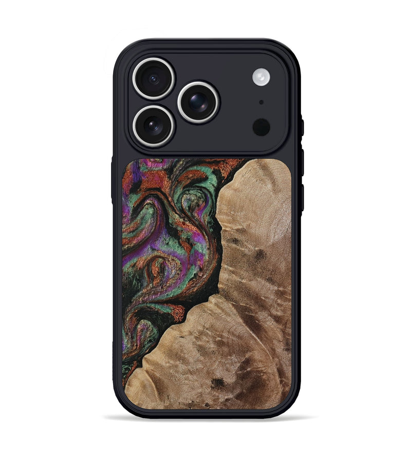 iPhone 17 Pro Wood Phone Case - Arminta (Green, 808501)