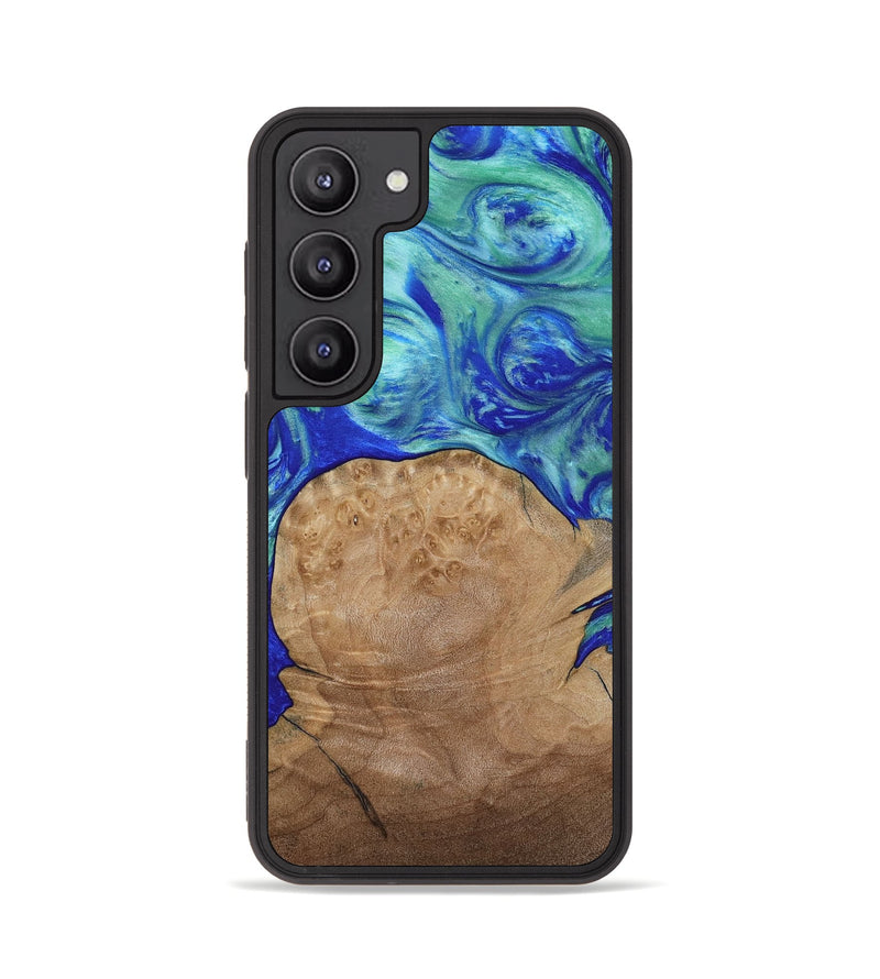 Galaxy S23 Wood Phone Case - Mettie (Blue, 808502)