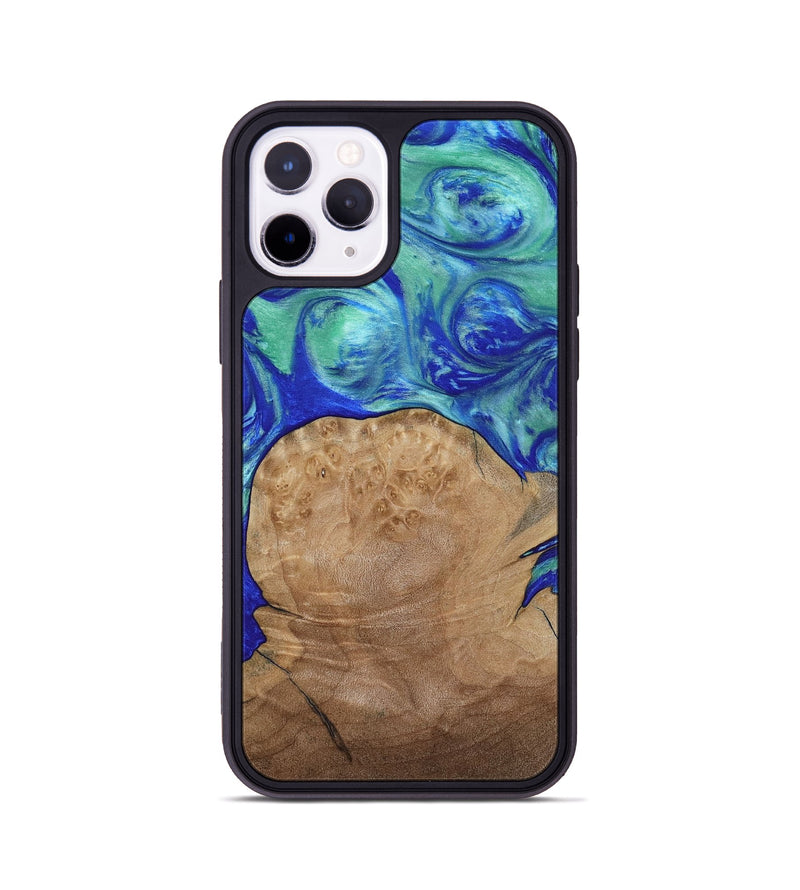 iPhone 11 Pro Wood Phone Case - Mettie (Blue, 808502)