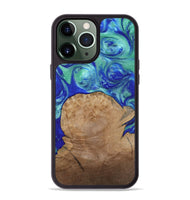 iPhone 13 Pro Max Wood Phone Case - Mettie (Blue, 808502)