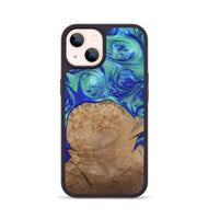 iPhone 14 Wood Phone Case - Mettie (Blue, 808502)