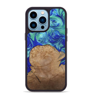 iPhone 14 Pro Max Wood Phone Case - Mettie (Blue, 808502)