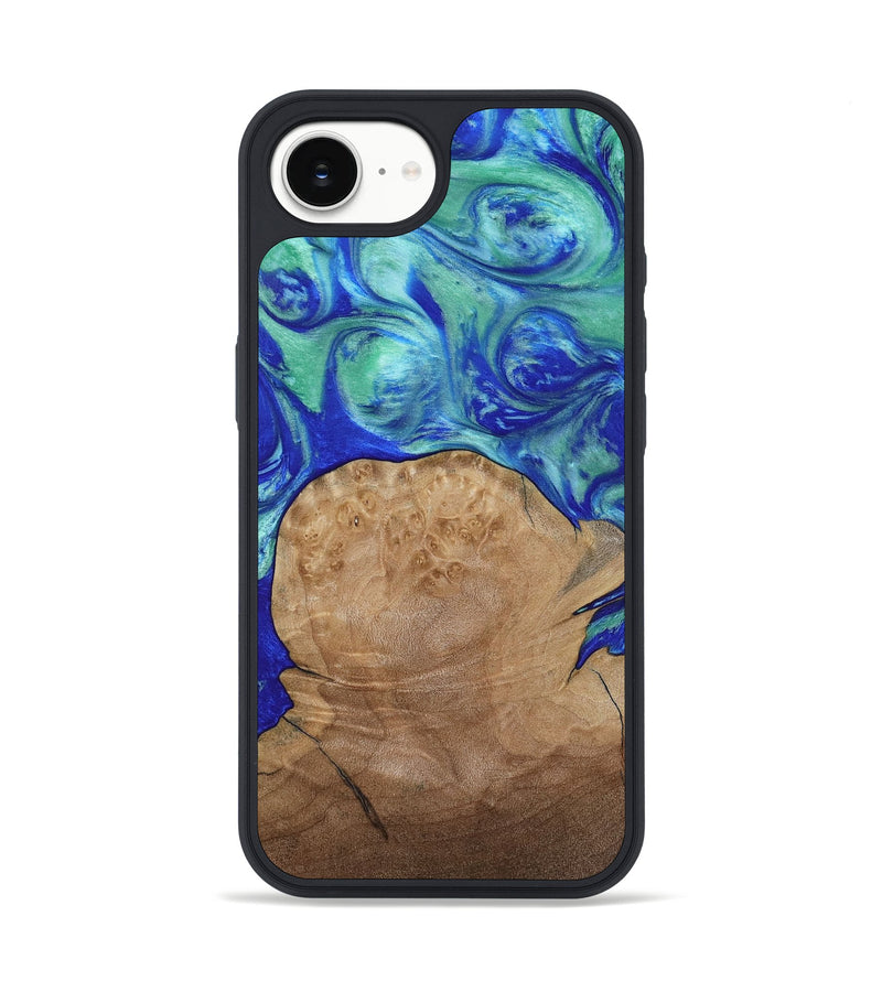 iPhone 16e Wood Phone Case - Mettie (Blue, 808502)