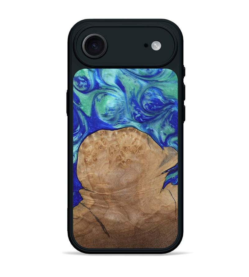 iPhone 17 Air Wood Phone Case - Mettie (Blue, 808502)