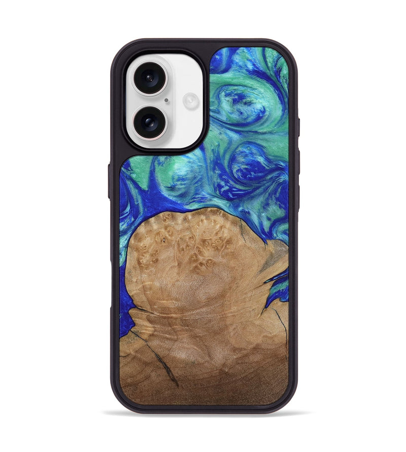 iPhone 17 Wood Phone Case - Mettie (Blue, 808502)