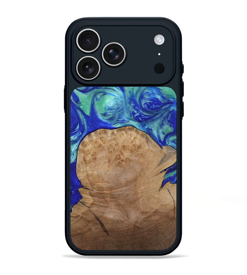 iPhone 17 Pro Max Wood Phone Case - Mettie (Blue, 808502)