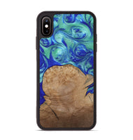 iPhone Xs Max Wood Phone Case - Mettie (Blue, 808502)