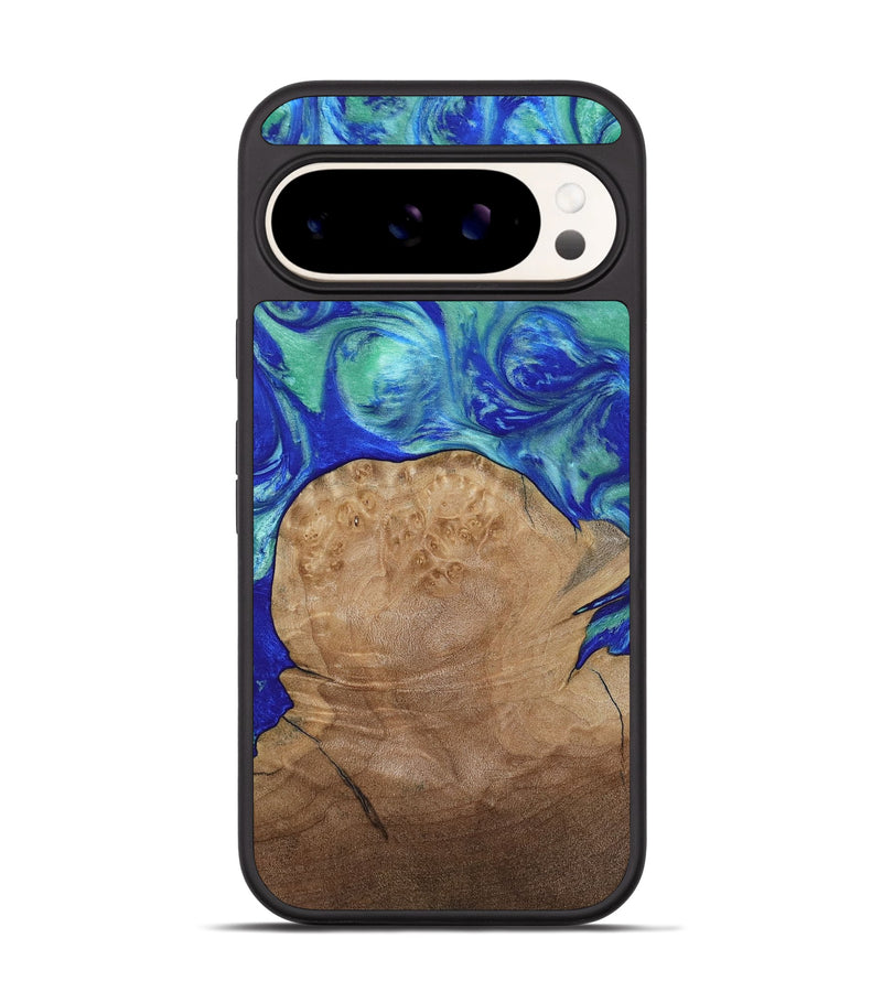 Pixel 9 Wood Phone Case - Mettie (Blue, 808502)
