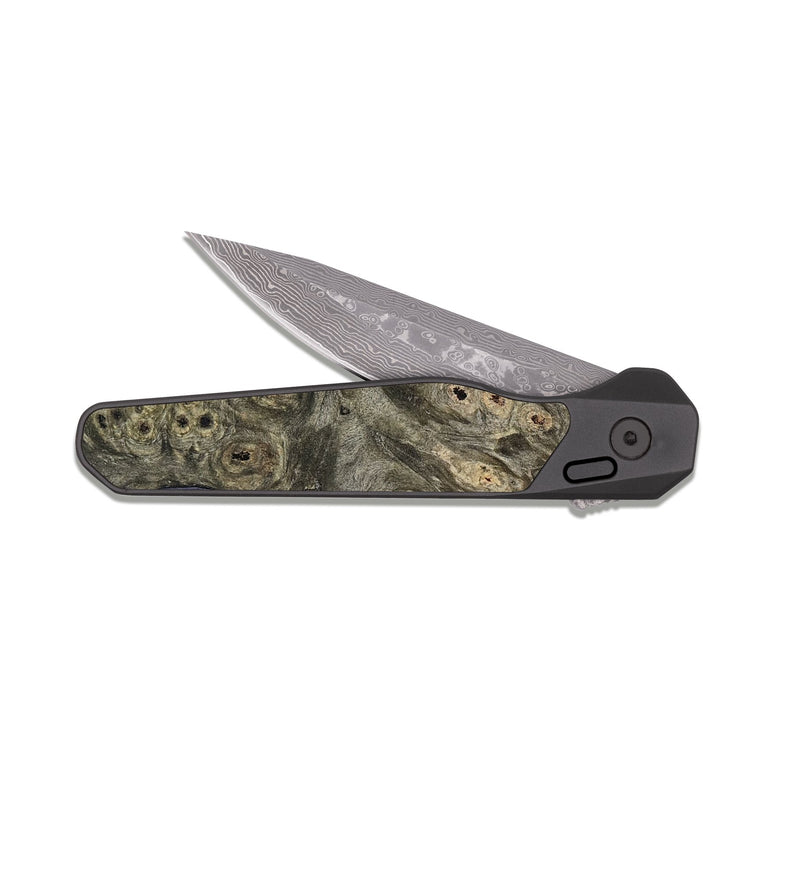 EDC Dark Damascus Wood Pocket Knife - Yahir (Cosmos, 808514)