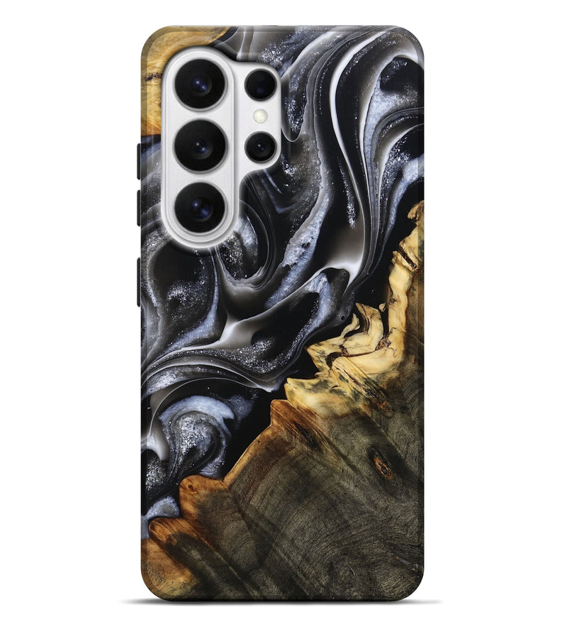 Galaxy S26 Ultra Wood Live Edge Phone Case - Kaleigh (Black & White, 808553)