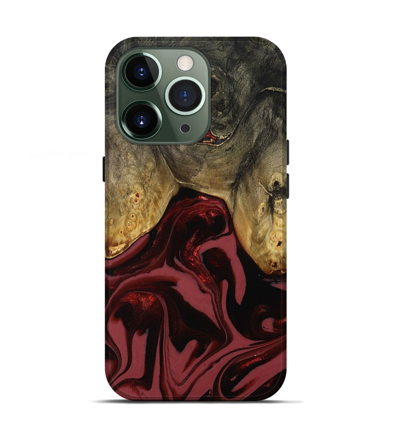 iPhone 13 Pro Wood Live Edge Phone Case - Dalton (Red, 808561)