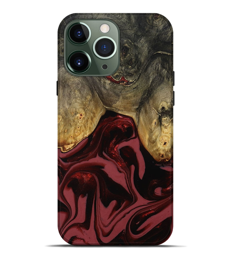 iPhone 13 Pro Max Wood Live Edge Phone Case - Dalton (Red, 808561)