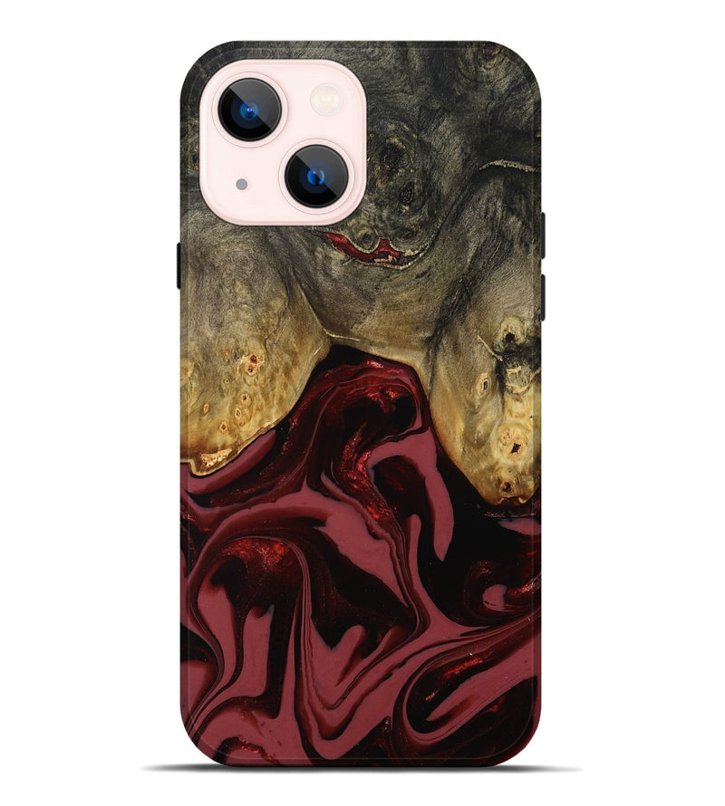 iPhone 14 Plus Wood Live Edge Phone Case - Dalton (Red, 808561)