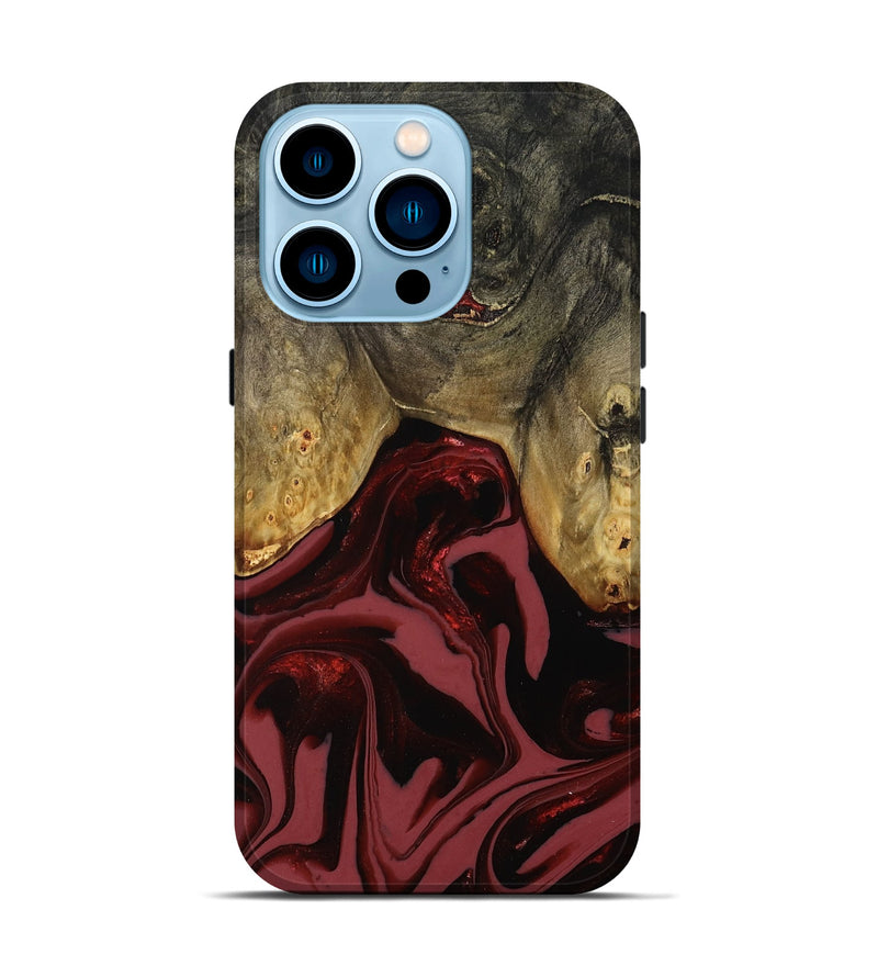 iPhone 14 Pro Wood Live Edge Phone Case - Dalton (Red, 808561)
