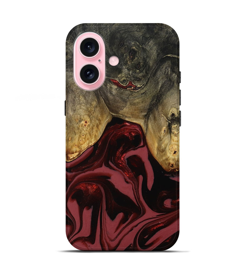iPhone 17 Wood Live Edge Phone Case - Dalton (Red, 808561)
