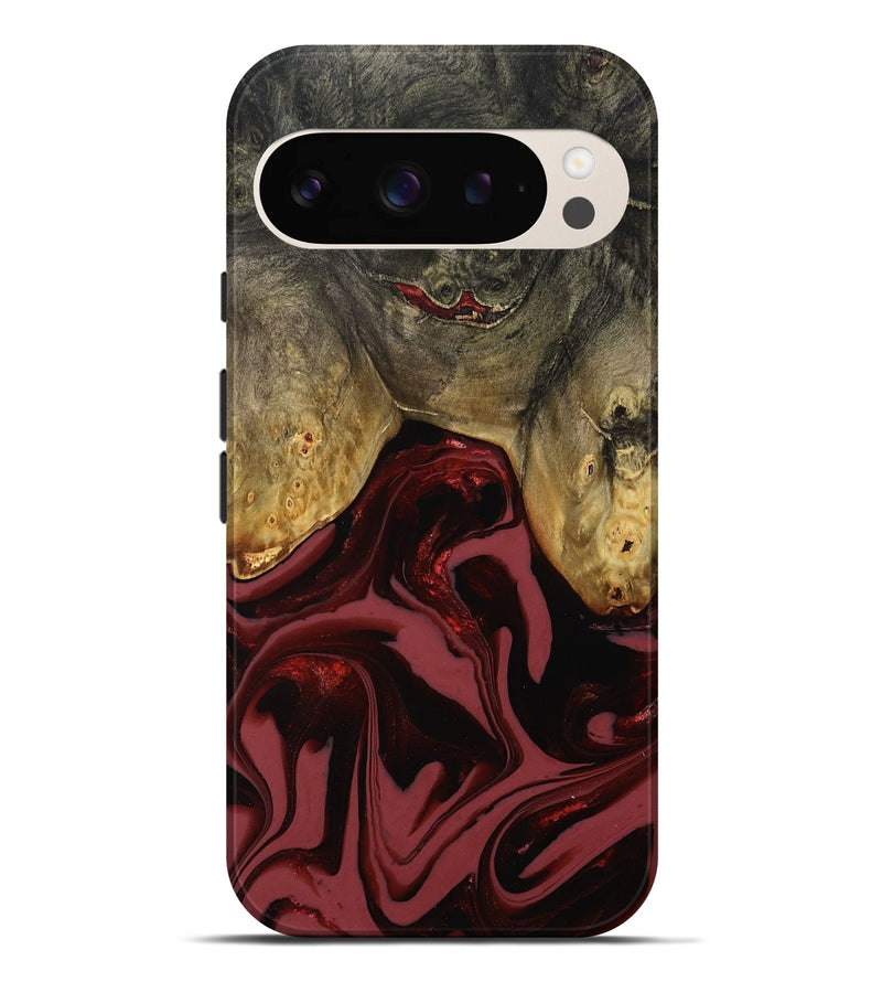 Pixel 9 Pro XL Wood Live Edge Phone Case - Dalton (Red, 808561)