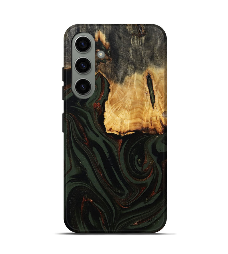 Galaxy S24 Wood Live Edge Phone Case - Axton (Green, 808565)