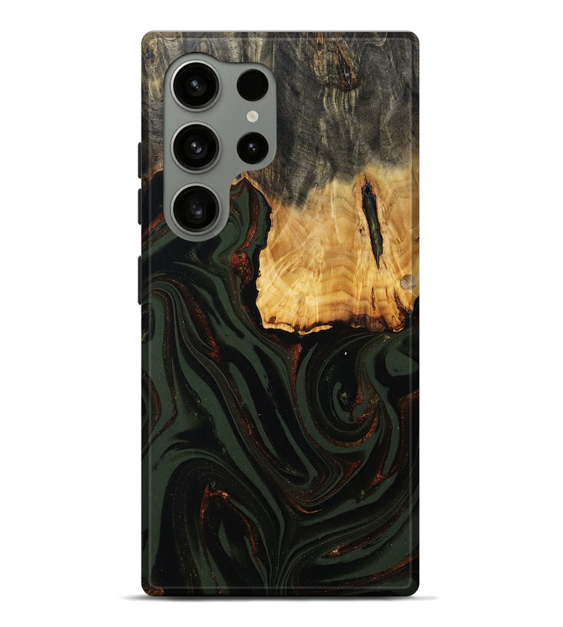 Galaxy S24 Ultra Wood Live Edge Phone Case - Axton (Green, 808565)