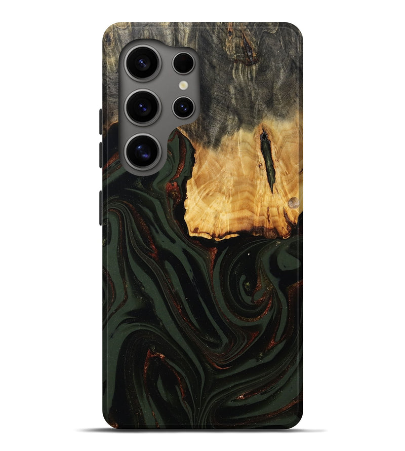 Galaxy S25 Ultra Wood Live Edge Phone Case - Axton (Green, 808565)