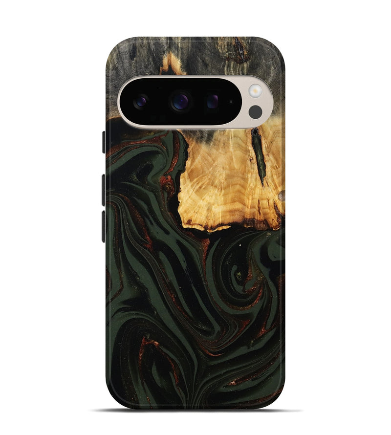 Pixel 10 Wood Live Edge Phone Case - Axton (Green, 808565)