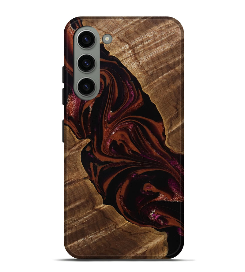 Galaxy S23 Plus Wood Live Edge Phone Case - Jett (Red, 808566)
