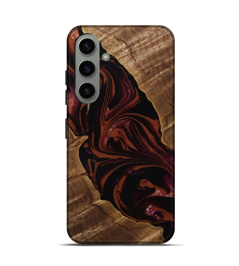 Galaxy S24 Wood Live Edge Phone Case - Jett (Red, 808566)