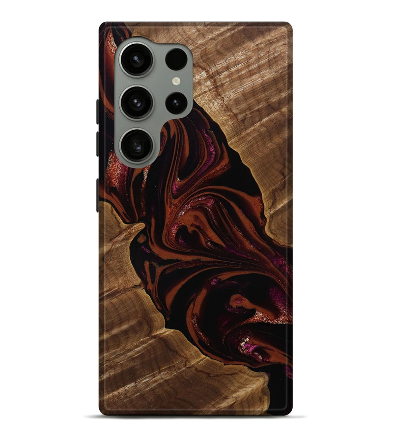 Galaxy S24 Ultra Wood Live Edge Phone Case - Jett (Red, 808566)