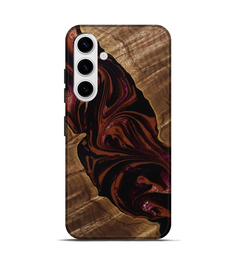 Galaxy S25 Wood Live Edge Phone Case - Jett (Red, 808566)
