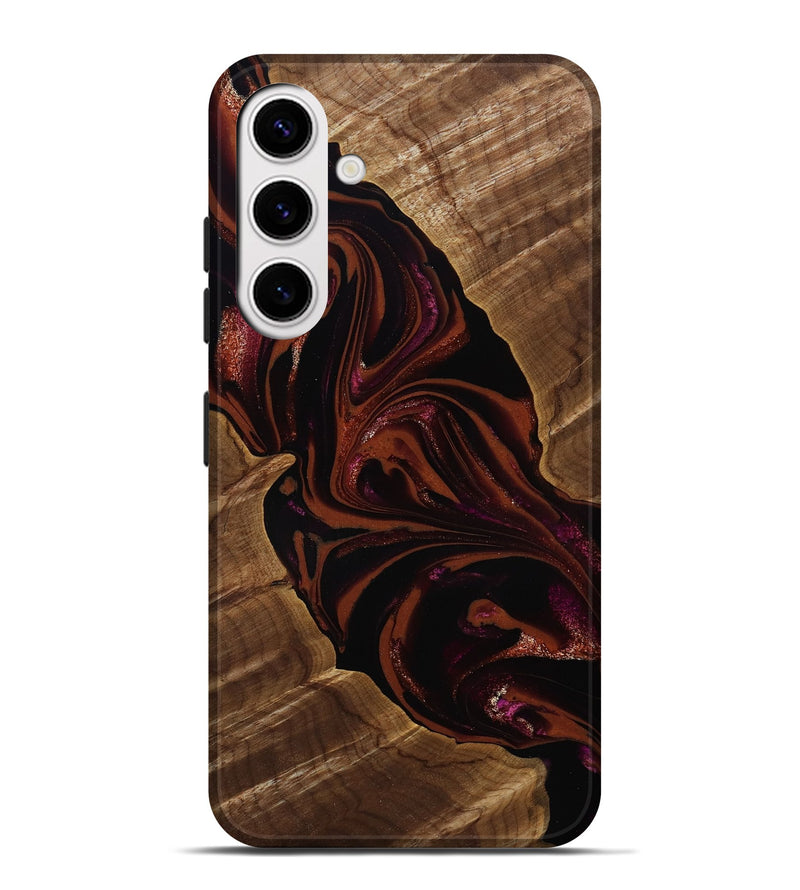 Galaxy S25 Plus Wood Live Edge Phone Case - Jett (Red, 808566)