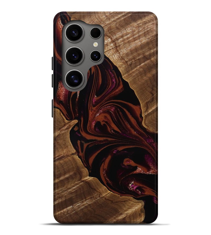 Galaxy S25 Ultra Wood Live Edge Phone Case - Jett (Red, 808566)