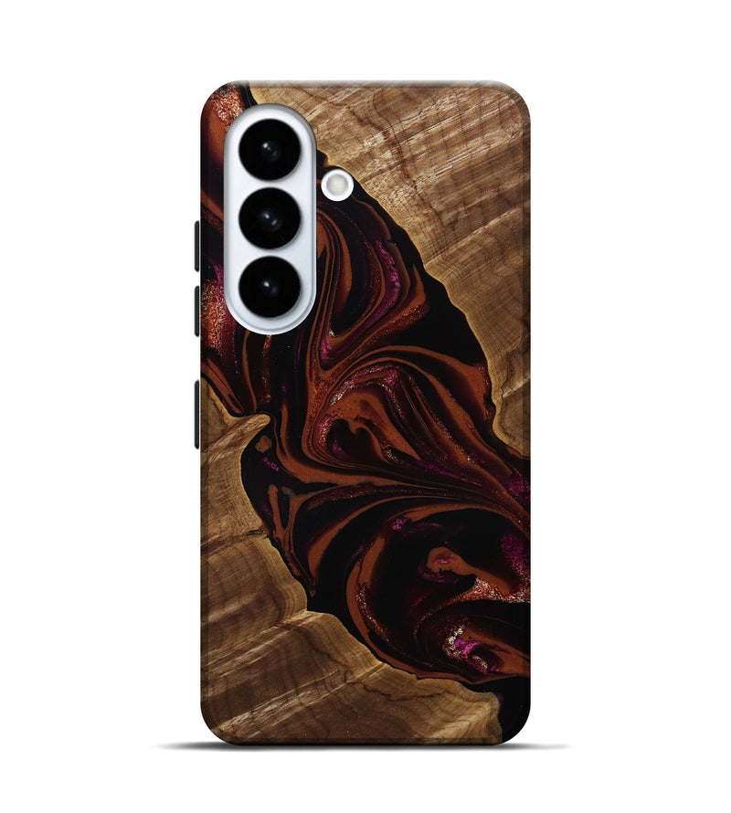 Galaxy S26 Wood Live Edge Phone Case - Jett (Red, 808566)