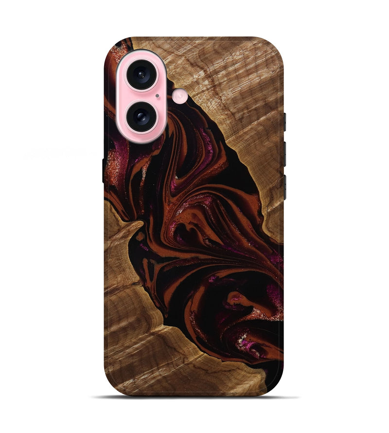 iPhone 17 Wood Live Edge Phone Case - Jett (Red, 808566)