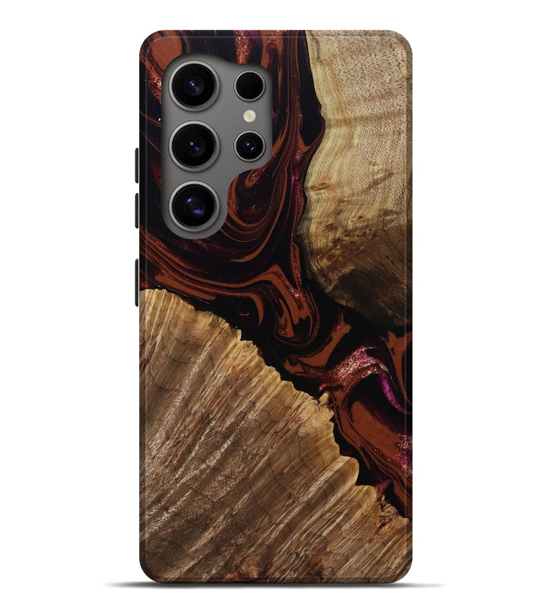 Galaxy S25 Ultra Wood Live Edge Phone Case - Lue (Red, 808567)