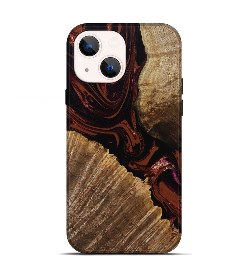 iPhone 13 Wood Live Edge Phone Case - Lue (Red, 808567)