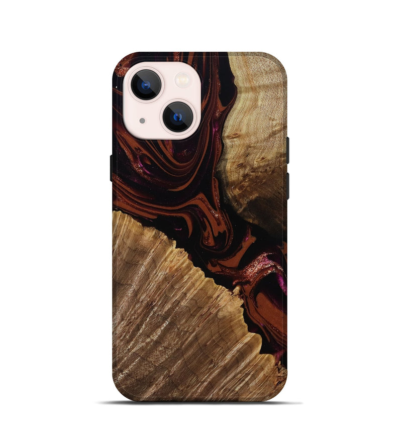 iPhone 13 mini Wood Live Edge Phone Case - Lue (Red, 808567)