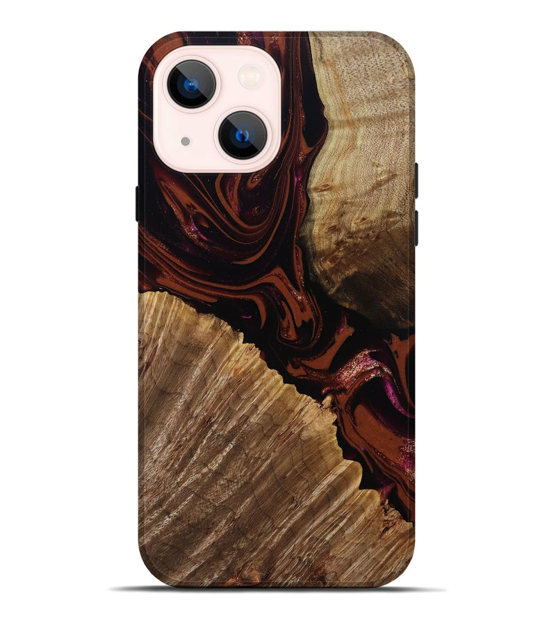iPhone 14 Plus Wood Live Edge Phone Case - Lue (Red, 808567)