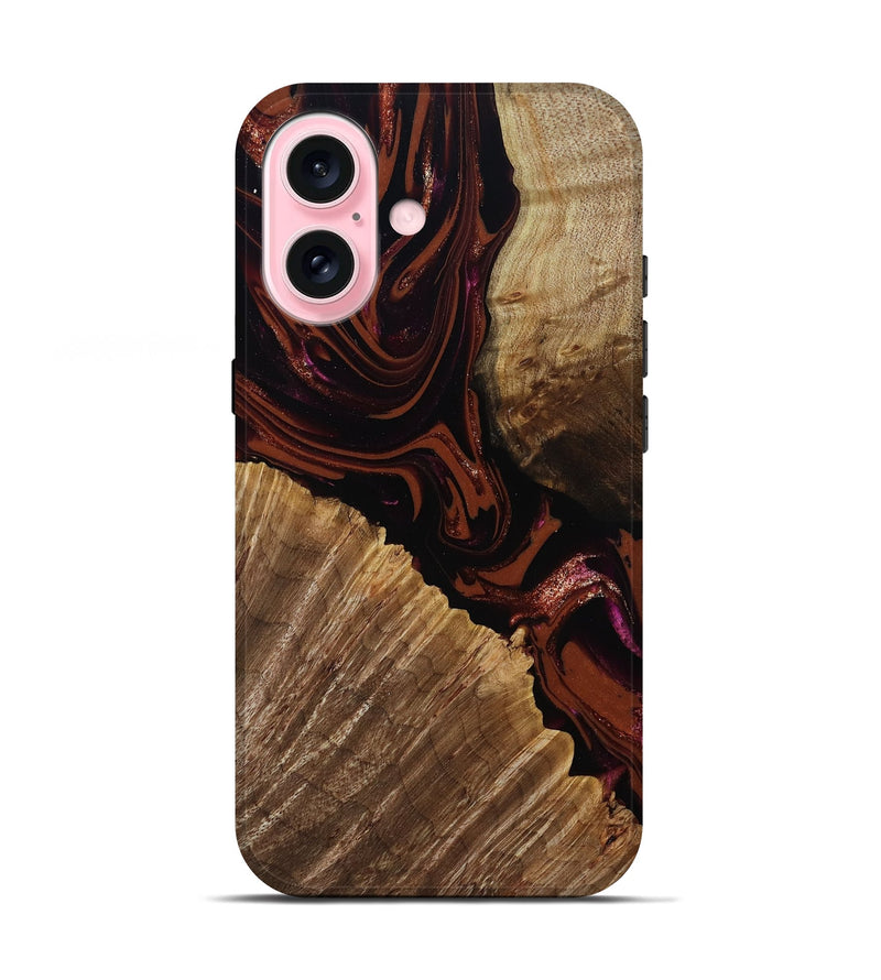iPhone 17 Wood Live Edge Phone Case - Lue (Red, 808567)