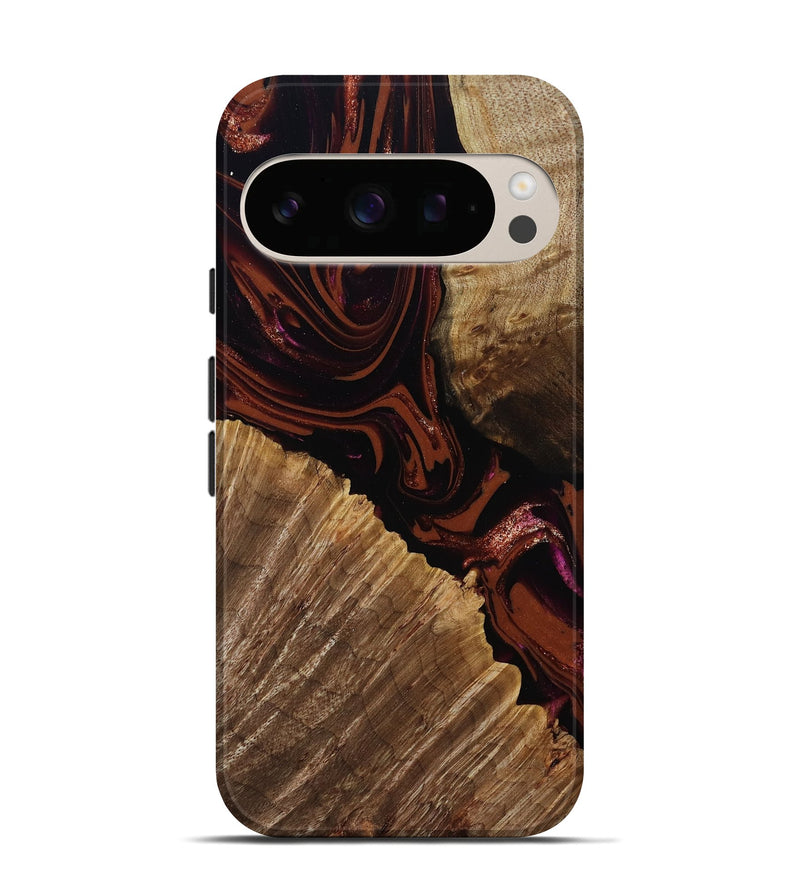 Pixel 10 Pro Wood Live Edge Phone Case - Lue (Red, 808567)