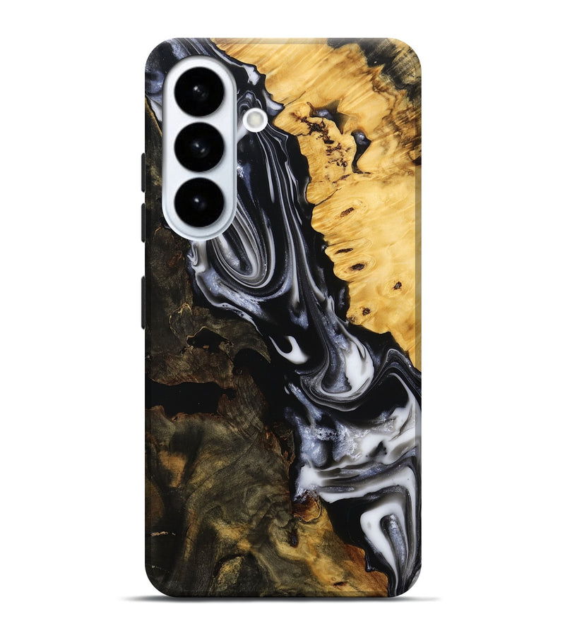 Galaxy S26 Plus Wood Live Edge Phone Case - Karson (Black & White, 808571)