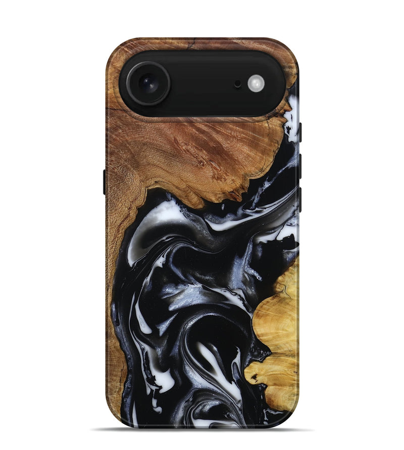 iPhone 17 Air Wood Live Edge Phone Case - Gail (Black & White, 808572)