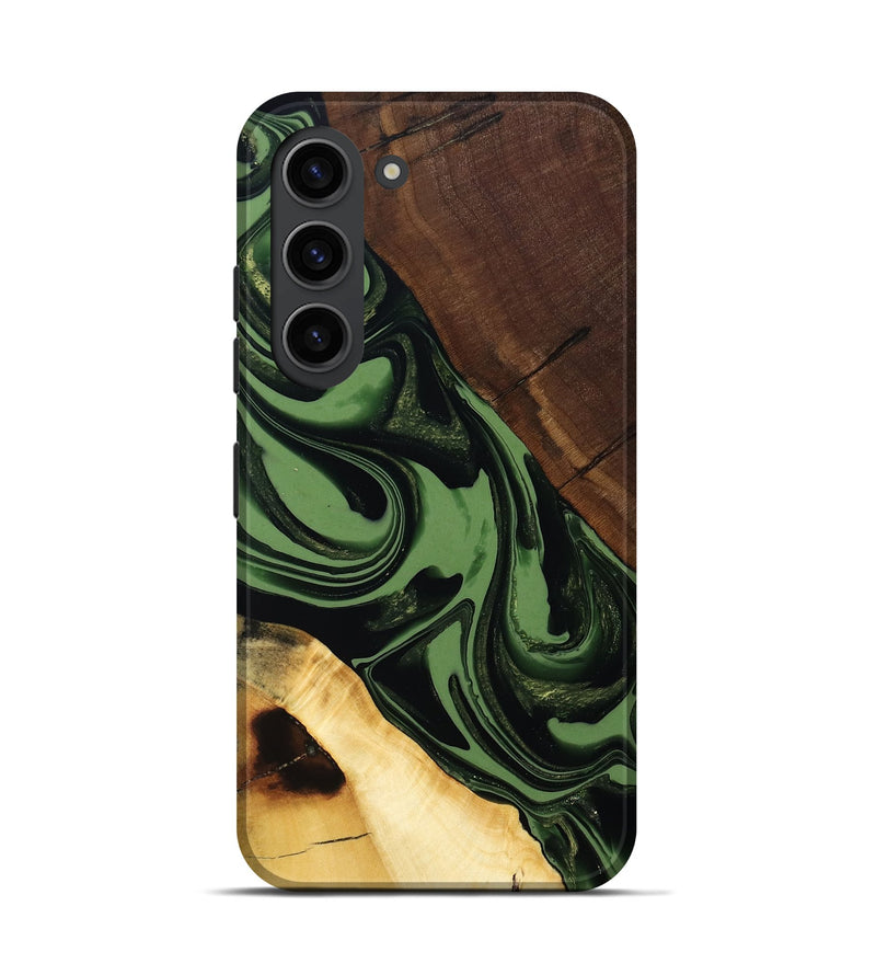 Galaxy S23 Wood Live Edge Phone Case - Junius (Green, 808573)