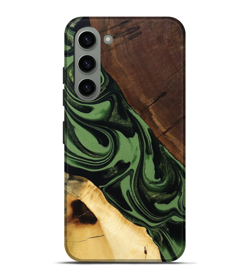 Galaxy S23 Plus Wood Live Edge Phone Case - Junius (Green, 808573)