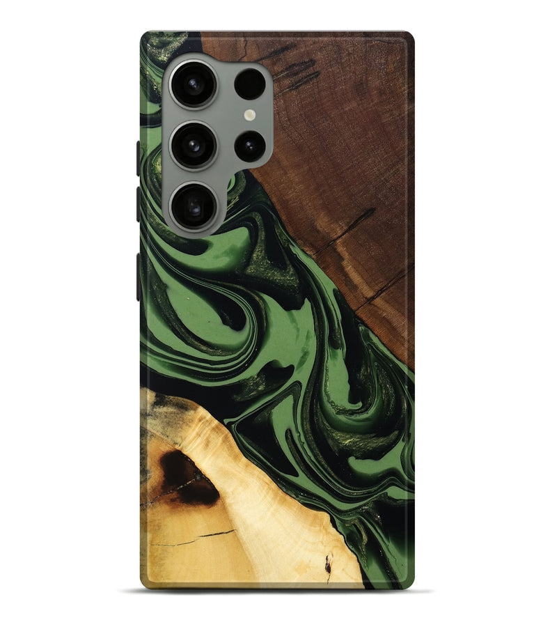 Galaxy S24 Ultra Wood Live Edge Phone Case - Junius (Green, 808573)