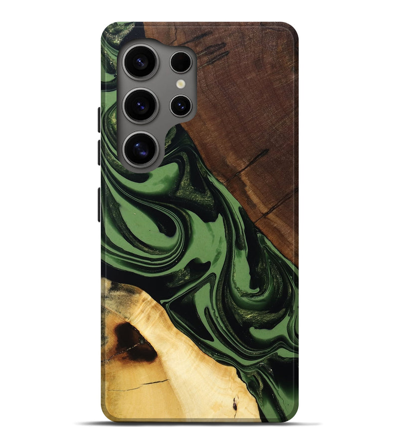 Galaxy S25 Ultra Wood Live Edge Phone Case - Junius (Green, 808573)