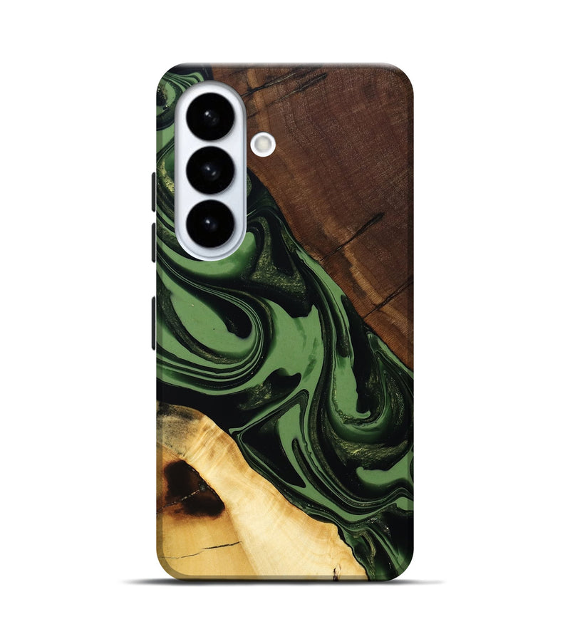 Galaxy S26 Wood Live Edge Phone Case - Junius (Green, 808573)