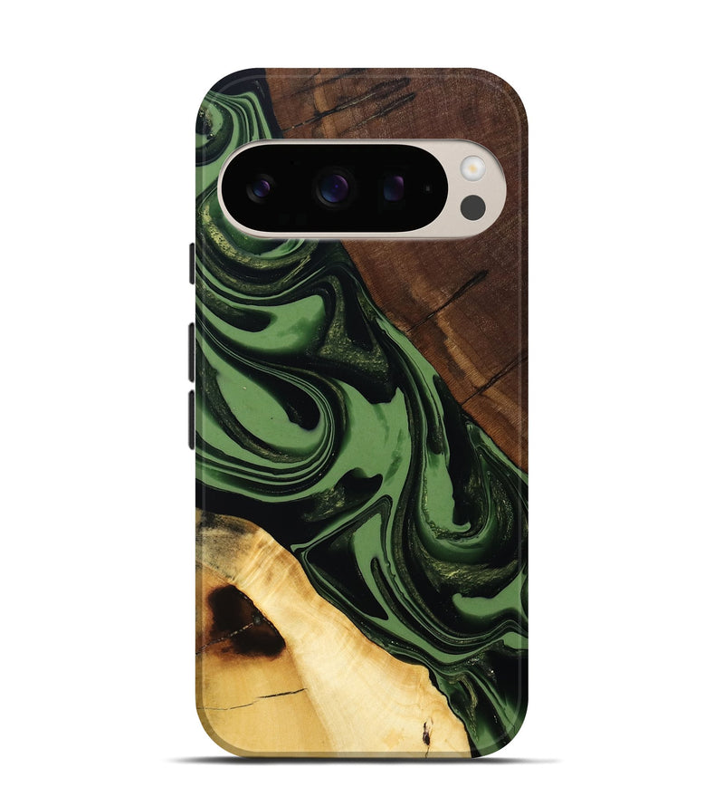 Pixel 10 Wood Live Edge Phone Case - Junius (Green, 808573)