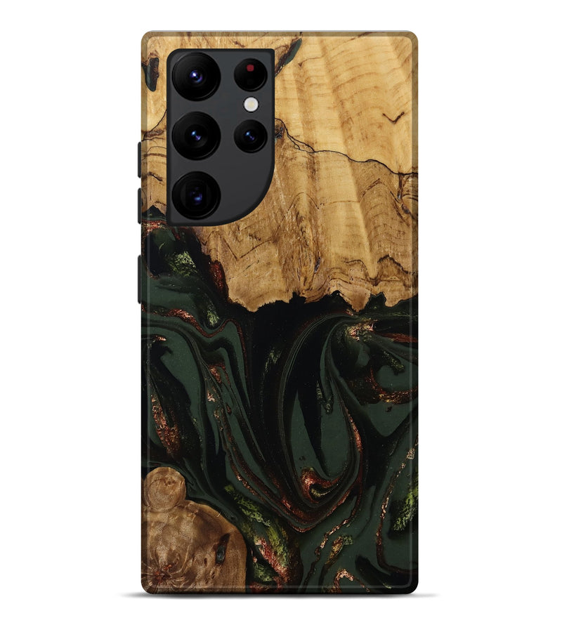 Galaxy S22 Ultra Wood Live Edge Phone Case - Capri (Green, 808574)