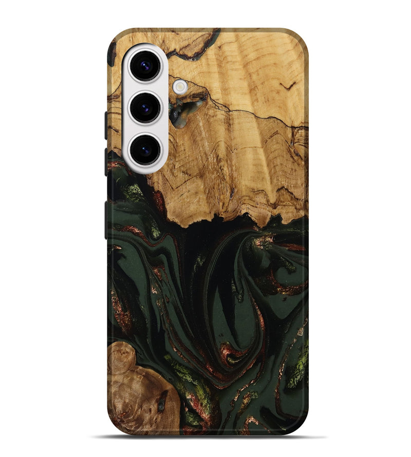 Galaxy S25 Plus Wood Live Edge Phone Case - Capri (Green, 808574)