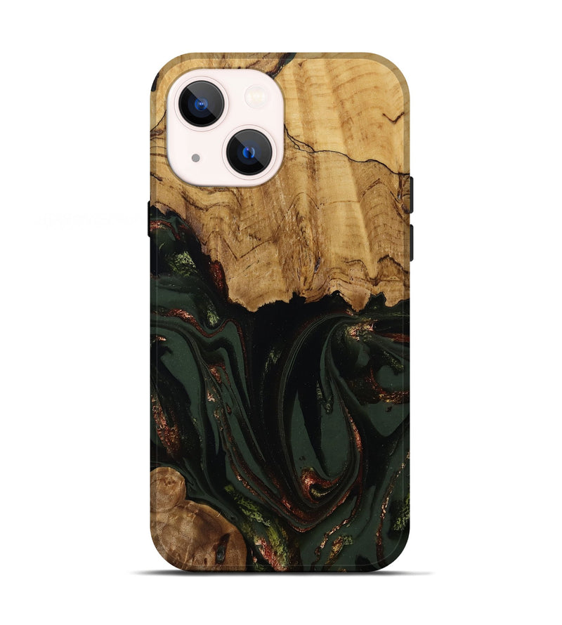 iPhone 13 Wood Live Edge Phone Case - Capri (Green, 808574)